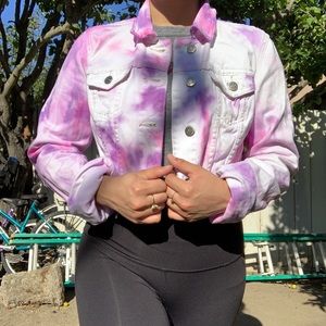 tie dye jean jacket